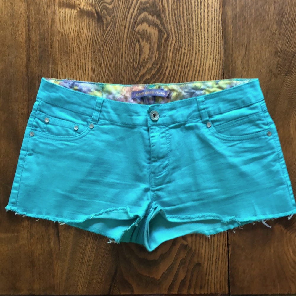 Boom Boom Jeans Turquoise Shorts ~ size 11